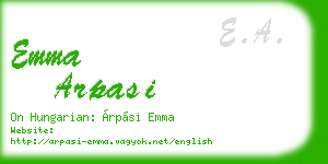 emma arpasi business card